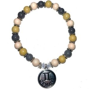 BOGO ‼️ Gemini Beaded Bracelet with Silver Charm